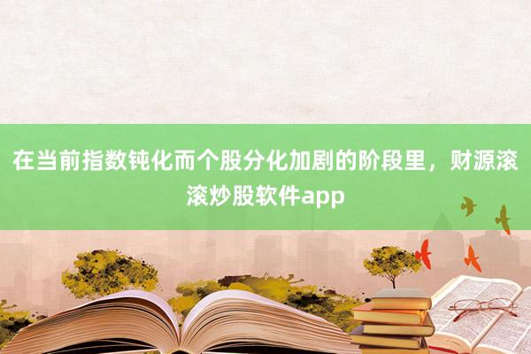 在当前指数钝化而个股分化加剧的阶段里，财源滚滚炒股软件app