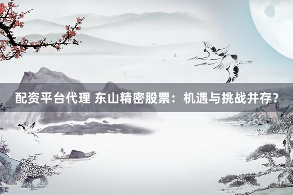 配资平台代理 东山精密股票：机遇与挑战并存？