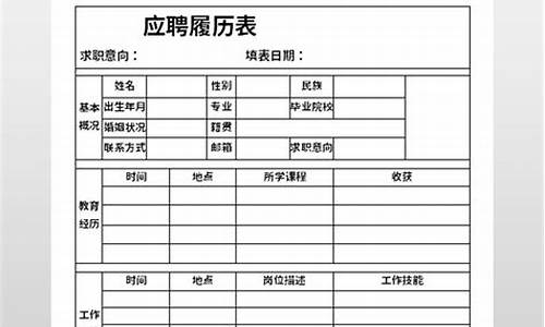 个人履历表模板_个人履历表模板免费