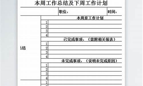 一周工作总结通用版